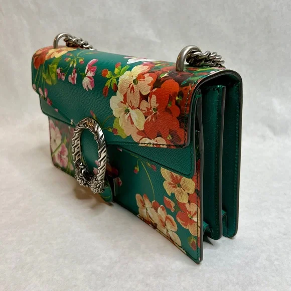 GUCCI Teal Medium Dionysus Blooms Leather Shoulder Bag - Picture 3 of 15